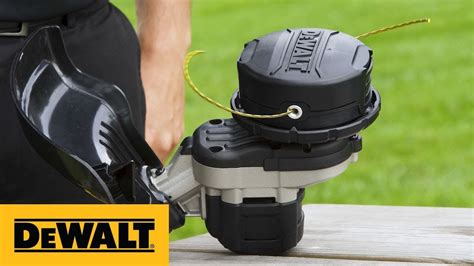 dewalt electric trimmer line replacement|dewalt 20v weedeater change line.